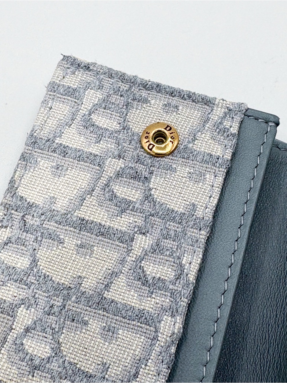 Christian Dior 2022 Saddle Bloom Card Holder Grey Oblique Jacquard - Picture 6 of 6